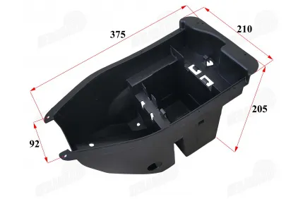 Plastic box for a quad bike