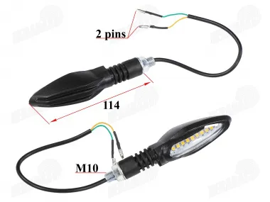 Posūkio žibintai galiniai motociklo LED  2vnt E žymėjimas geltonas