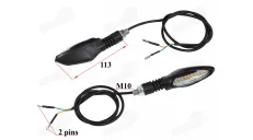 Posūkio žibintai priekiniai motociklo LED  2vnt E žymėjimas geltonas