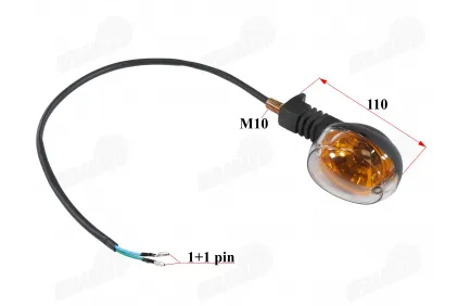 Posūkio žibintas priekinis motociklo, mopedo tinka CHAMP DELTA