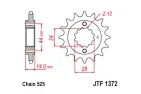 Front sprocket 525 chain 17 teeth with vibration damper HONDA VT 750 1997-2013 ATV quad-bike, motorcycle