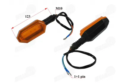 Front turn signal light set for cargo electric tricycle fits KING BOX2 JP3900SAV  E mark