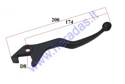 Brake lever for motorcycle, scooter, moped GB Street D8 L200