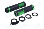 Rankenėlės krosinio-enduro motociklo guminės-metalinės LEOSHI 654 GREEN 22 mm vairui 2T IR 4T adapteriai. Žalia