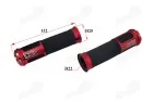 Handles motorcycle rubber-metal set TUNING, red