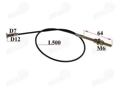 Handbrake cable for electric cargo tricycle KING BOX 2, KING BOX 2 su stogu JP3900, JP3900ROOF