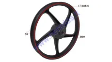 Front rim aluminum for moped, motorcycle 17 inches (17 inches) 1.40x17 fits CHAMP MONTANA