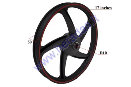 FRONT RIM ALUMINUM FOR MOPED, MOTORCYCLE 17 INCHES (17 INCHES) 1.4x17 fits CHAMP DELTA