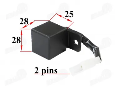 Turn signal relay for motorcycle, quad bike, scooter 2 pins with wire 12V DC AC 10/21W