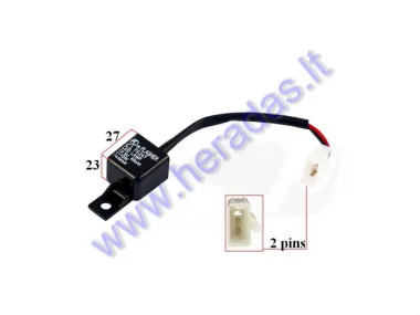 RELAY WITH WIRE 2 PINS FOR SCOOTER, LED TURN SIGNAL LIGHT UP TO 10W