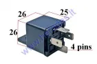 Scooter relay 4 pins without wire 12V 4X21W