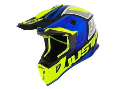 Helmet motorcyclist cross Just1 J38 Blade BLUE FLUORESENT YELLOW BLACK