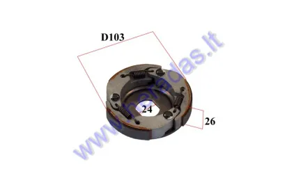 CENTRIFUGAL CLUTCH FOR 50CC SCOOTER MBK,Yamaha, Minarelli FOR CLUTCH DRUM 105MM