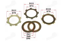 Clutch disc set fot ATV quad bike, motorcycle 50cc 70cc 110cc 125cc for fully automatic clutch analog ATV110026