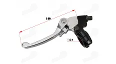 Clutch lever L140 foldable adjustable for quad bike, motorcycle