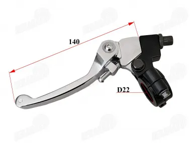 Clutch lever L140 foldable adjustable for quad bike, motorcycle