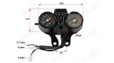 Speedometer tachometer for motorcycle, moped CHAMP MONTANA electric