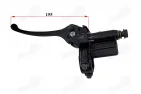 Brake lever right side with hydraulic cylinder for rear disc brakes and brake sensor for motorcycle, scooter