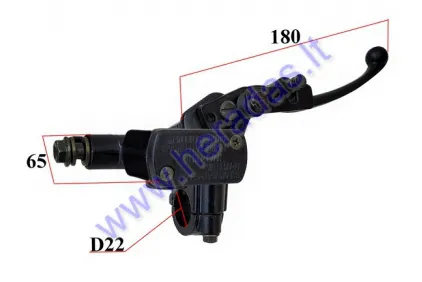 Right side brake lever with master cylinder for quad bike L180