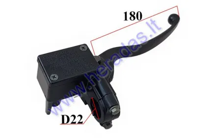 RIGHT SIDE BRAKE LEVER WITH MASTER CYLINDER FOR MOTORCYCLE, ATV, SCOOTER WITH STOP MICROSWITCH L180