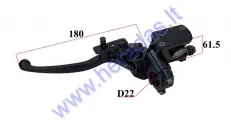 LEFT SIDE BRAKE LEVER WITH MASTER CYLINDER and brake sensor FOR QUAD BIKE 110-125cc L180