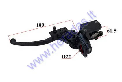 LEFT SIDE BRAKE LEVER WITH MASTER CYLINDER and brake sensor FOR QUAD BIKE 110-125cc L180