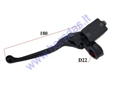 Brake lever with master cylinder for motorcycle