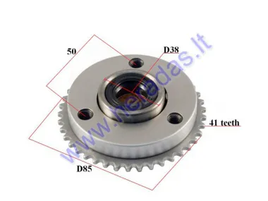 Starter clutch assembly for ATV quad bike up to 110-125cc. One way bearing