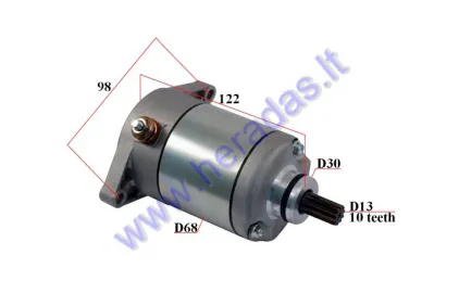 Starter motor for quad bike Suzuki Quadrunner LT250, King quad 300, ARCTIC CAT 250,30010 tooth