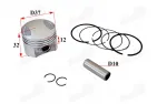 PISTON, RING SET FOR SCOOTER 50cc D37 SYM ORBIT 4T PIN10