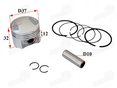 Stūmoklis žiedai motorolerio 50cc D37 SYM ORBIT 4T PIN10