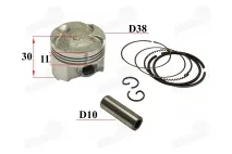 Piston, ring set for motorcycle, scooter 4T 50cc D38 Yamaha Aerox Ovetto PIN10