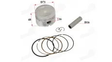 PISTON, RING SET FOR ATV quad bike, motorcycle 250cc 71mm  PIN16mm Loncin RT250ST