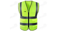 Reflective vest with pockets, one size fits all