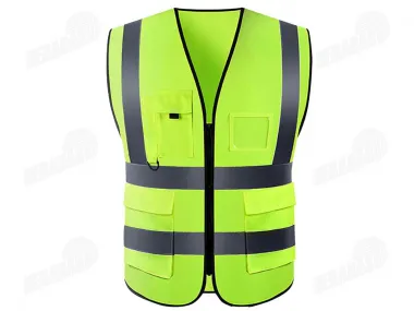 Reflective vest with pockets, one size fits all