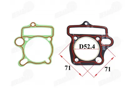 Engine head and cylinder gaskets for ATV, motorcycle 125cc D52,4mm