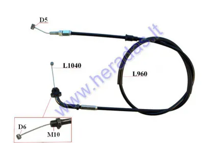 Trosas akseleratoriaus L104, L96 motociklo KAWASAKI 400 Z 500 Z 550 Z 650 Z