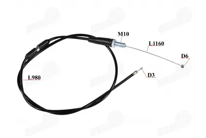 Throttle cable L1160 L980 of motorcycle, quad bike fits NXT300 adjustable