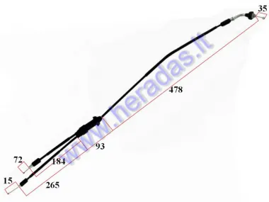 Trosas akseleratoriaus motorolerio Aprilia RS 50 komplektas