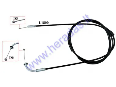 THROTTLE CABLE FOR A SCOOTER, QUAD BIKE 2T L1800