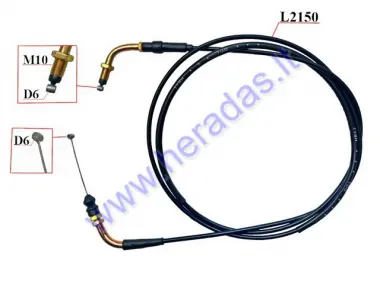 Throttle cable for a scooter, quad bike L2150