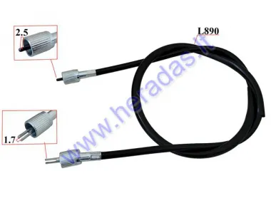 Speedometer cable L890 square/round connector