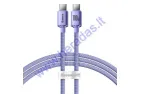 Fast charging data cable „Baseus Crystal Shine“ Type-C 100W (20V-5A)