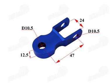 Universalus motociklo keturračio galinio amortizatoriaus prailginimas 10mm