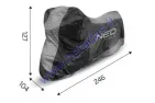 Cover for motorcycle NEO TOOLS 246x104x127cm protective cover, waterproof, UV-resistant, 190T