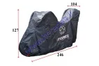 Cover for motorcycle Moretti L UV resistant  246x104x127cm