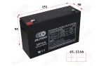 BATTERY FOR KIDS ELECTRIC CAR 151x50x100 OT12-6 12Ah 6V (F2)