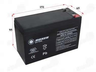 BATTERY FOR KIDS ELECTRIC CAR GP9-12 12V 9ah 151x65x95x101mm for UPS SYSTEMS