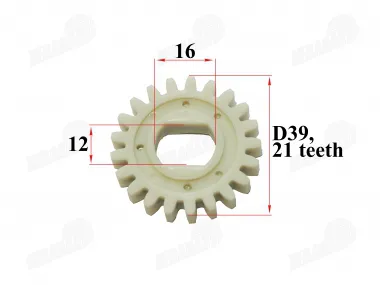 Vandens siurblio krumpliaratis Bashan išorė 39mm 21dantis 150-250