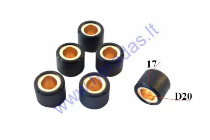 Variator roller set 6pc 20x17 16.5g